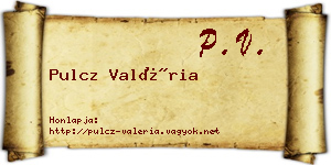 Pulcz Valéria névjegykártya